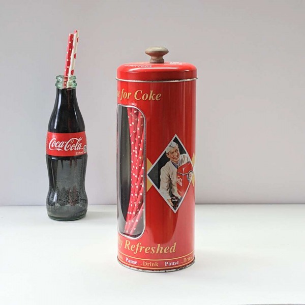 Boîte à pailles rouge Coca-Cola